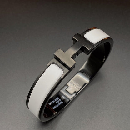 [Polaidi Jewelry]H BRACELET 12MM BLACK WHITE CERAMIC