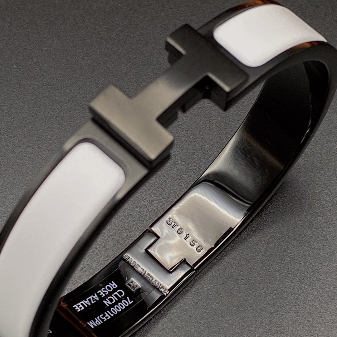 [Polaidi Jewelry]H BRACELET 12MM BLACK WHITE CERAMIC