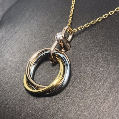 [：Polaidi Jewelry]TRINITY シルバー ゴールド ピンクゴールド ネックレス