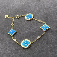 [Perlaura Jewelry ]STAR AND SUN TURQUOISE 4 MOTIFS 3 DIAMONDS