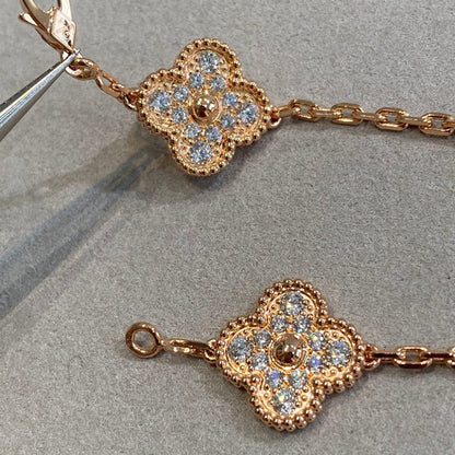 [Polaidi Jewelry] CLOVER 5 MOTIF FULL DIAMOND BRACELET COLLECTION