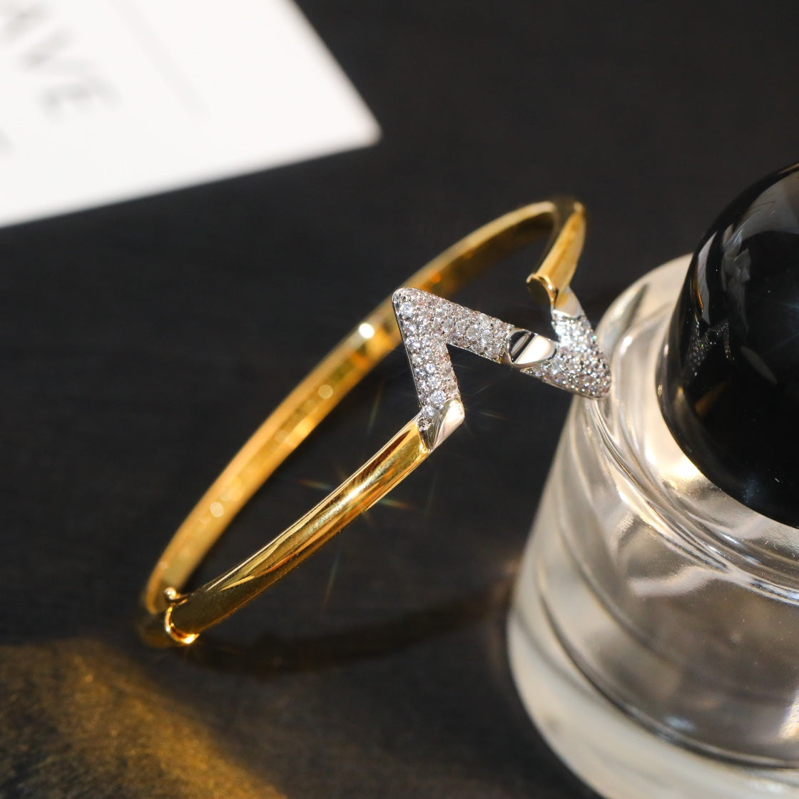 [：Polaidi Jewelry]VOLTE UPSITE DOWN GOLD DIAMOND BRACELET