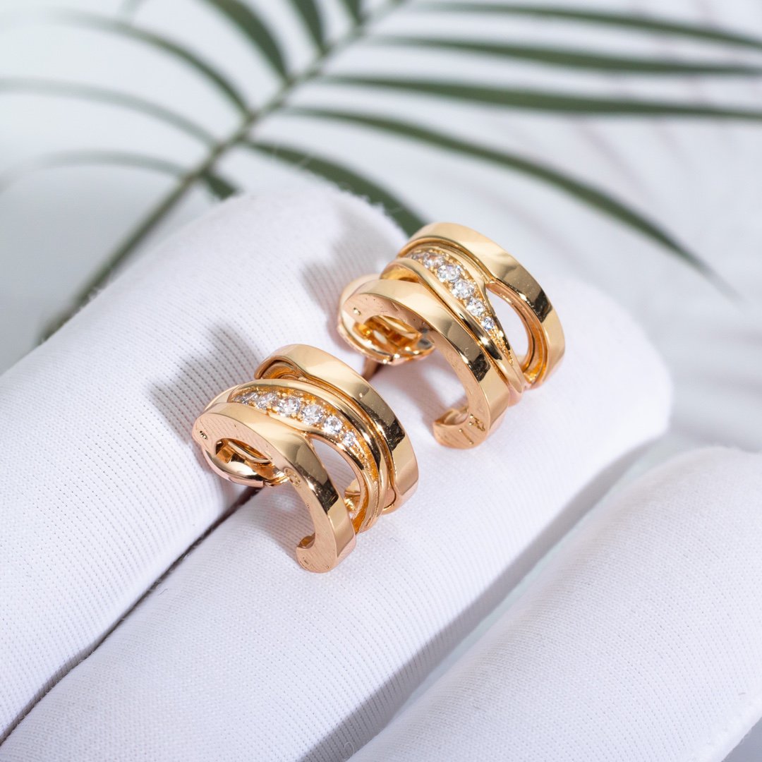 [：Polaidi]ZERO 1 PINK GOLD DIAMONDS EARRINGS