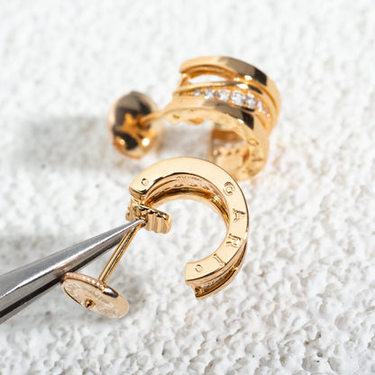 [：Polaidi]ZERO 1 PINK GOLD DIAMONDS EARRINGS