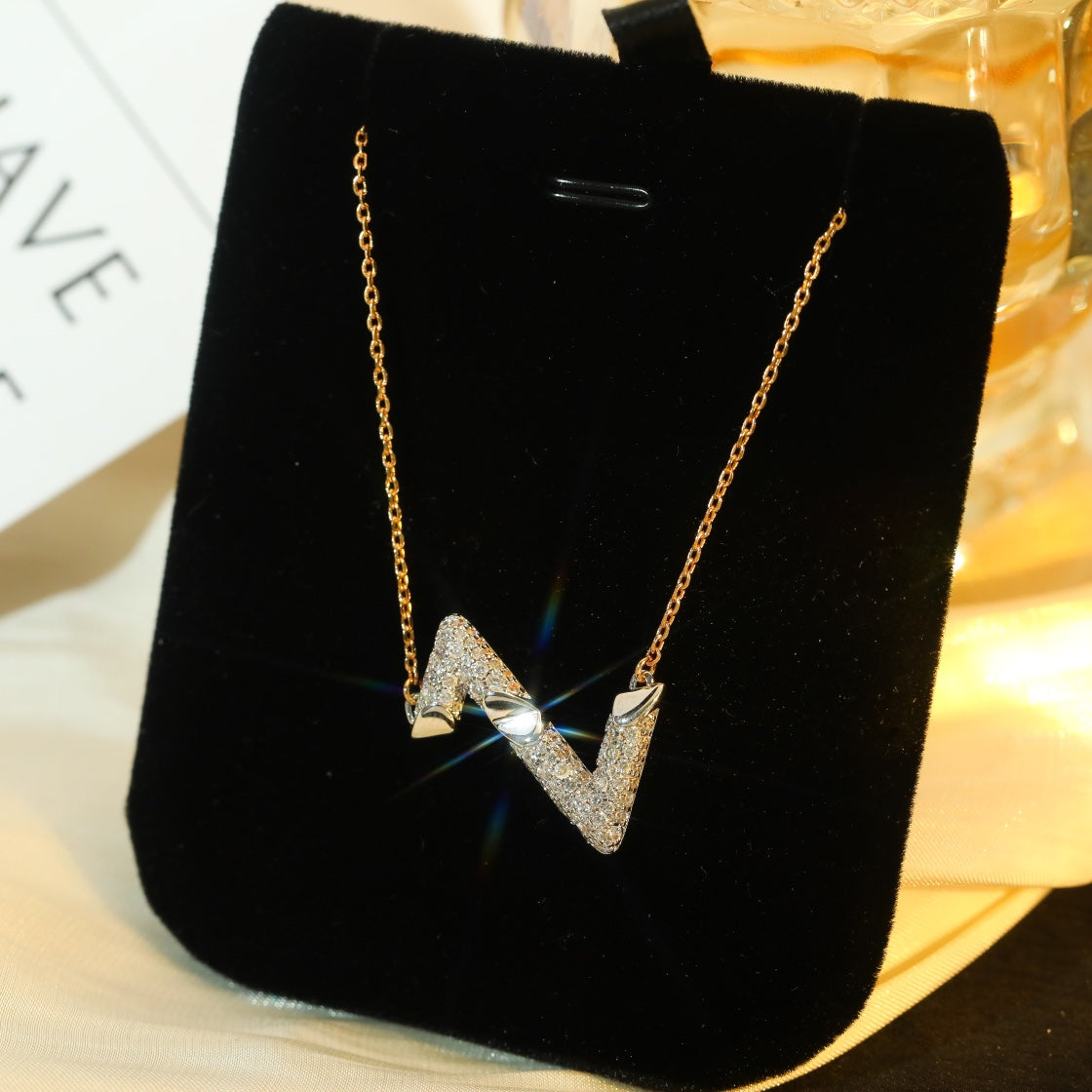 [Polaidi Jewelry]VOLT SILVER DIAMOND PEDANT NECKLACE