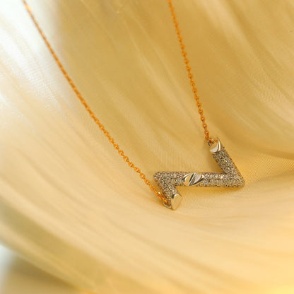 [Polaidi Jewelry]VOLT SILVER DIAMOND PEDANT NECKLACE