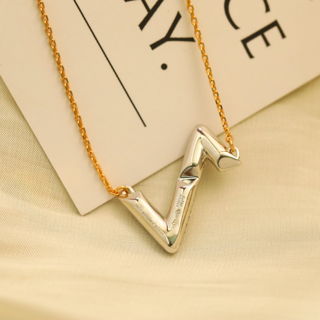 [Polaidi Jewelry]VOLT SILVER DIAMOND PEDANT NECKLACE