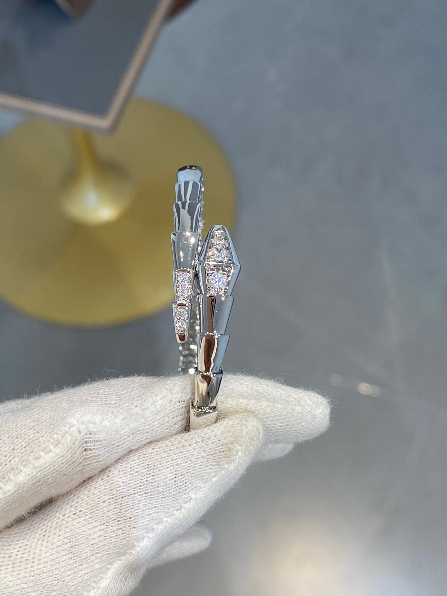 [：Polaidi]SERPENTI BRACELET DIAMONDS SILVER