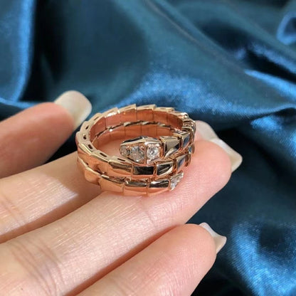 [：Polaidi]SERPENTS DOUBLE ROW DIAMOND RING