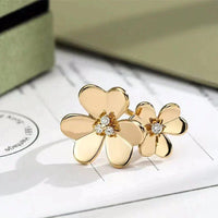 [Perlaura Jewelry ]CLOVER COMOS GOLD DIAMOND RING