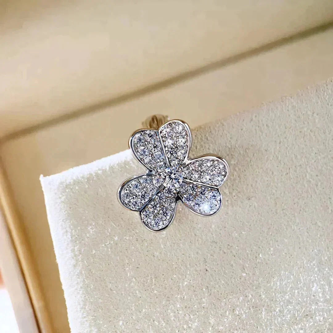 [：Polaidi Jewelry]CLOVER COMOS ダイヤモンドピアス シルバー