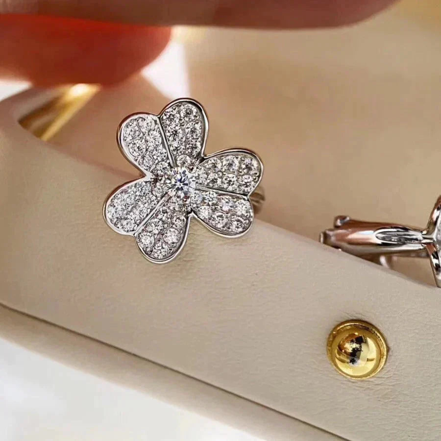 [：Polaidi Jewelry]CLOVER COMOS ダイヤモンドピアス シルバー