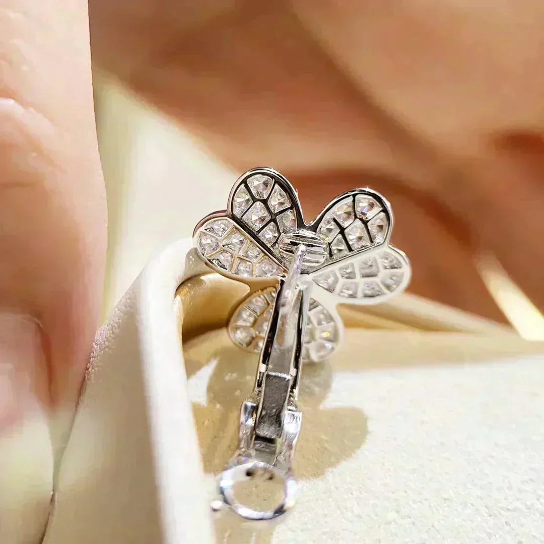 [：Polaidi Jewelry]CLOVER COMOS ダイヤモンドピアス シルバー