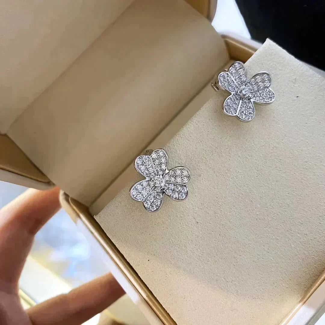 [：Polaidi Jewelry]CLOVER COMOS ダイヤモンドピアス シルバー