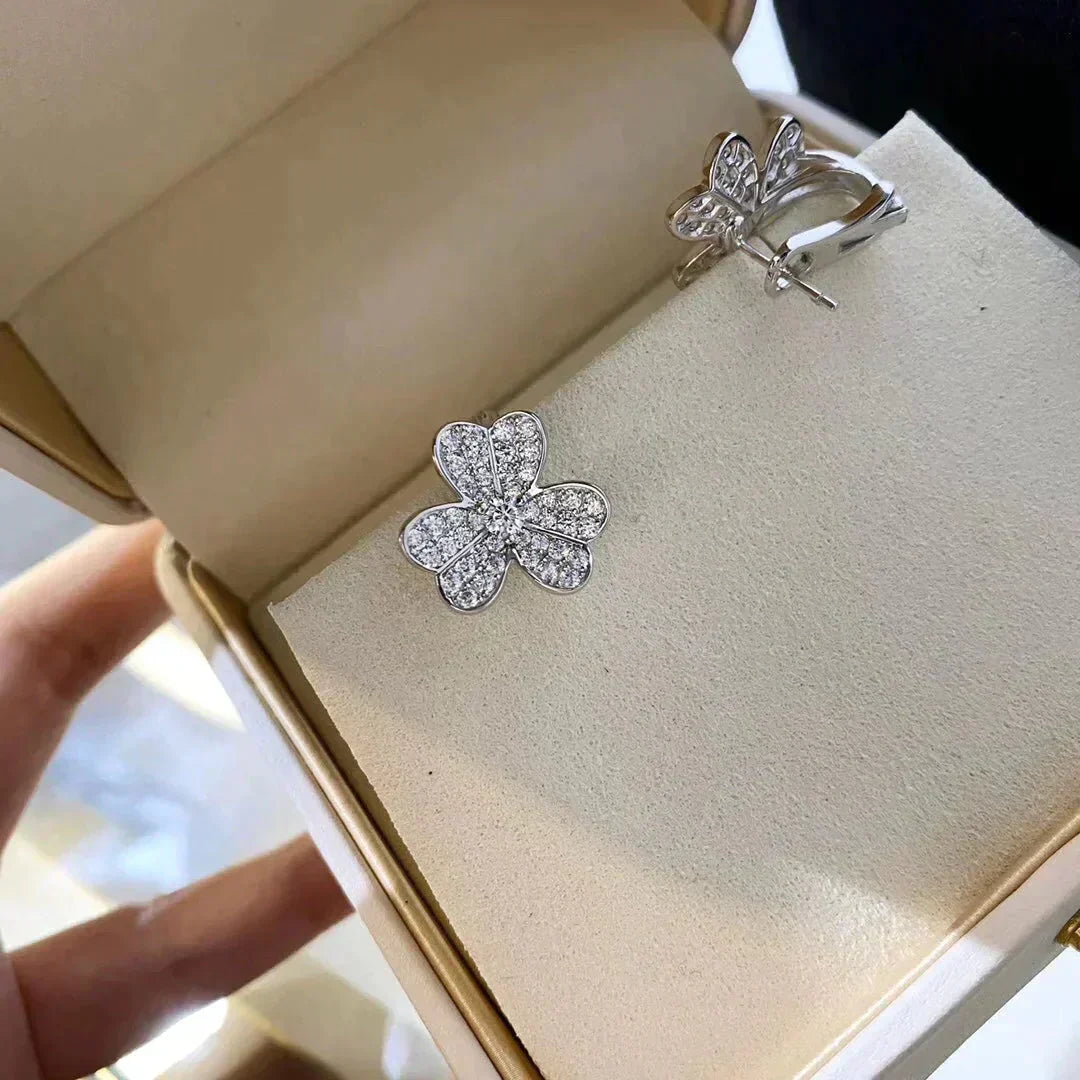 [Polaidi Jewelry]CLOVER COMOS DIAMOND EARRINGS SILVER