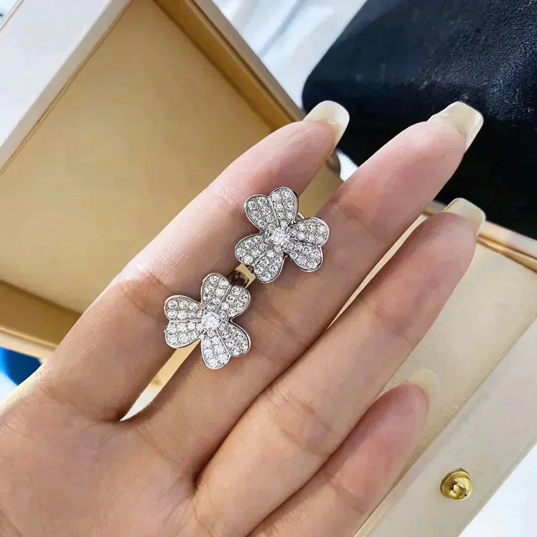 [Polaidi Jewelry]CLOVER COMOS DIAMOND EARRINGS SILVER