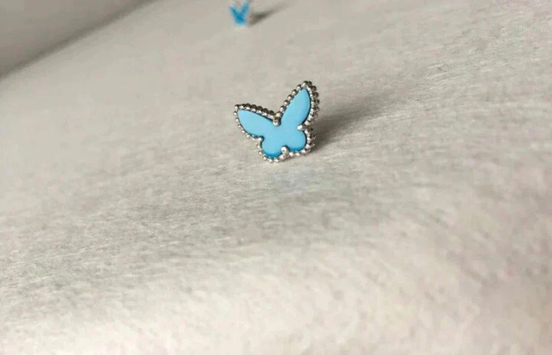 [：Polaidi Jewelry]バタフライターコイズピアス シルバー