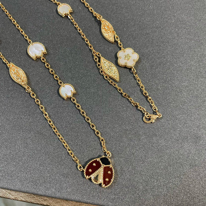 [Polaidi Jewelry]LUCKY SPRING 15 MOTIFS GOLD NECKLACE