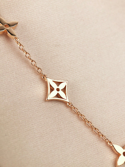 [Polaidi Jewelry]STAR AND SUN 7 MOTIFS GOLD BRACELET