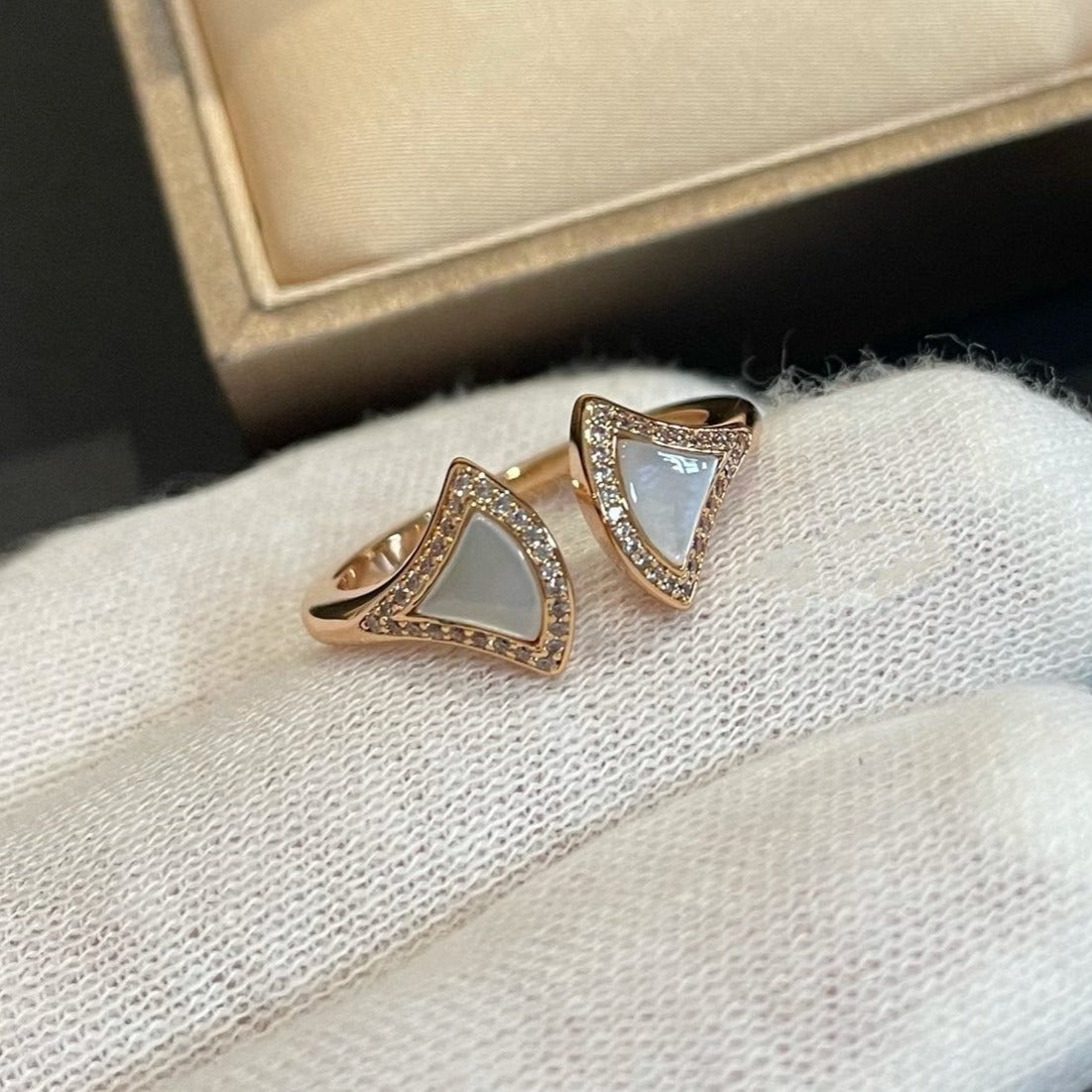 [Polaidi Jewelry]DREAM MOP DIAMOND OPEN RING