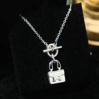 [Perlaura Jewelry ]POP H PEDANT SILVER NECKLACE