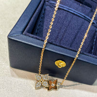 [Perlaura Jewelry ]STAR BLOSSOM NECKLACE PINK GOLD DIAMONDS