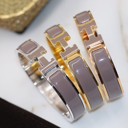 [Polaidi Jewelry]H BRACELET 12MM BROWN