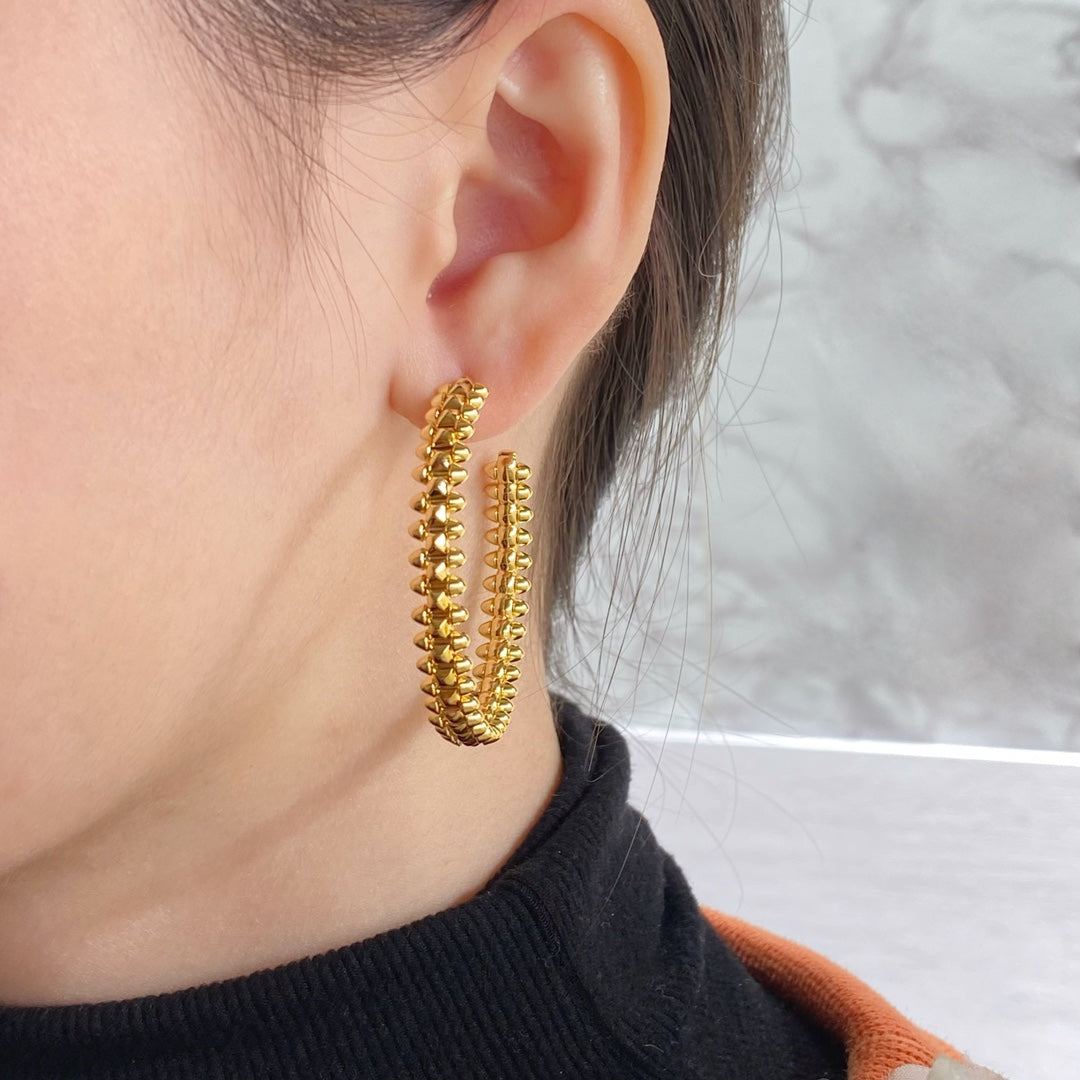 [Polaidi Jewelry]CLASH LARGE HOOP EARRINGS