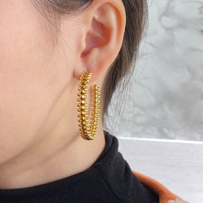 [：Polaidi Jewelry]CLASH HOOP EARRINGS