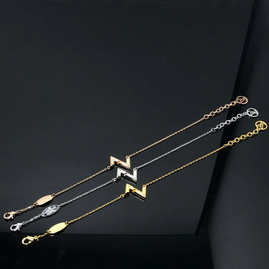 [：Polaidi Jewelry]VOLT LV LOGO BRACELET