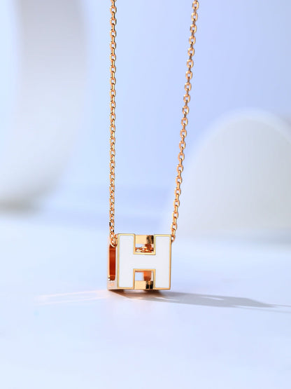 [Polaidi Jewelry]H CAGE PINK GOLD NECKLACE