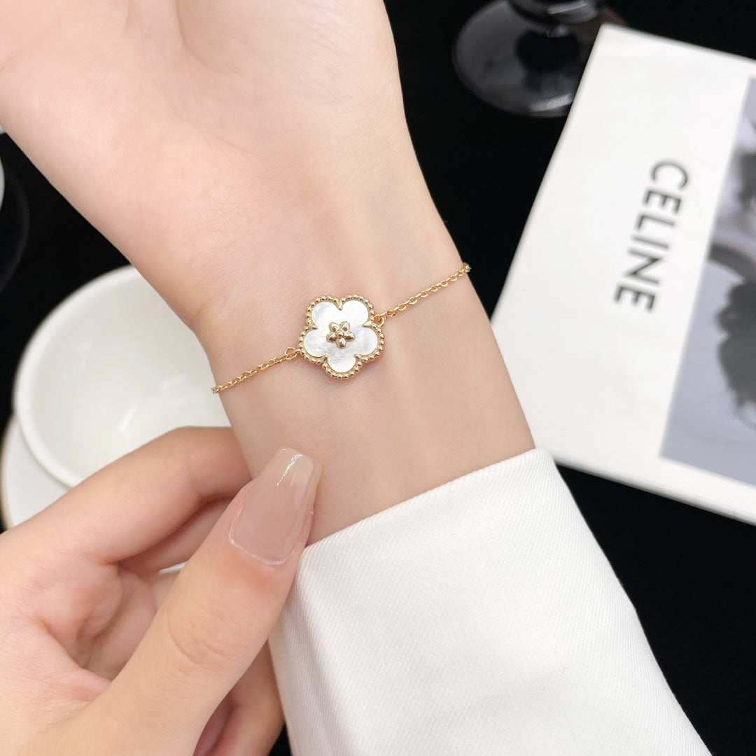 [：Polaidi Jewelry]LUCKY SPRING ROSE GOLD MOP BRACELET