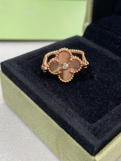 [：Polaidi Jewelry]CLOVER RIVERSIBLE ROSE GOLD RING
