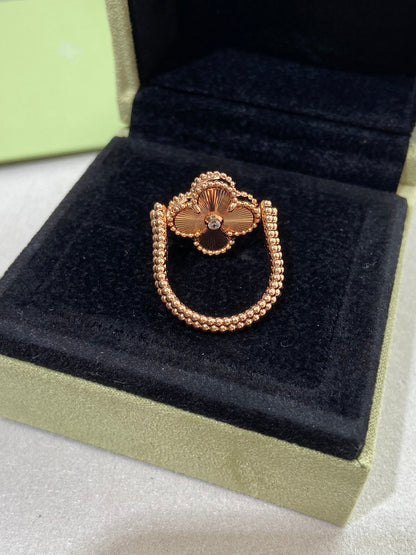 [：Polaidi Jewelry]CLOVER RIVERSIBLE ROSE GOLD RING
