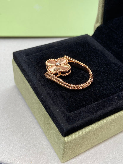 [：Polaidi Jewelry]CLOVER RIVERSIBLE ROSE GOLD RING