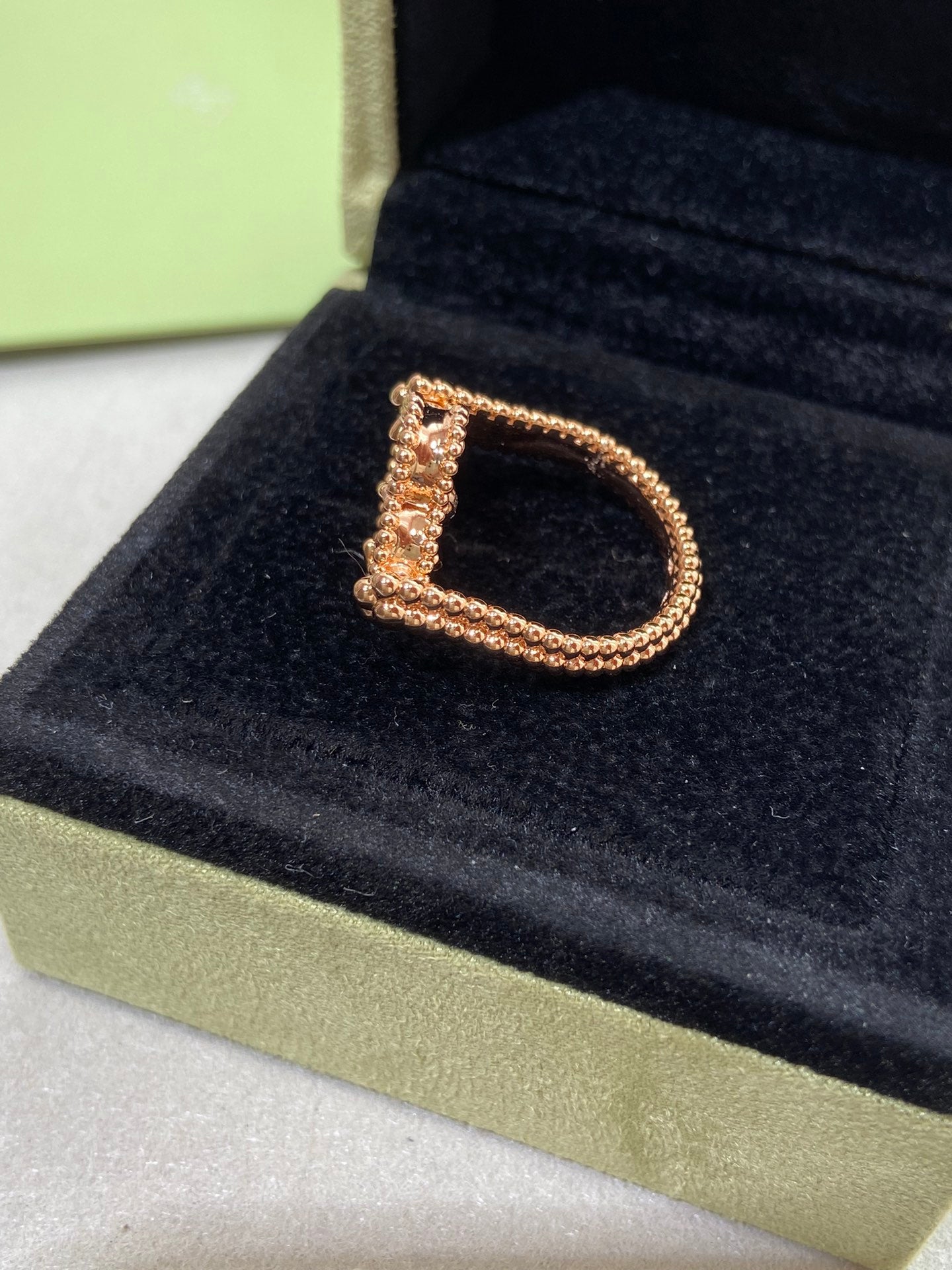 [：Polaidi Jewelry]CLOVER RIVERSIBLE ROSE GOLD RING