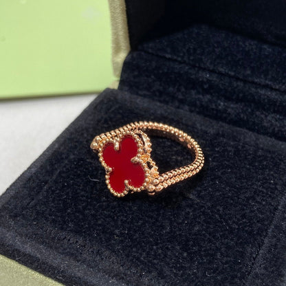 [Polaidi Jewelry]CLOVER RIVERSIBLE ROSE GOLD RING