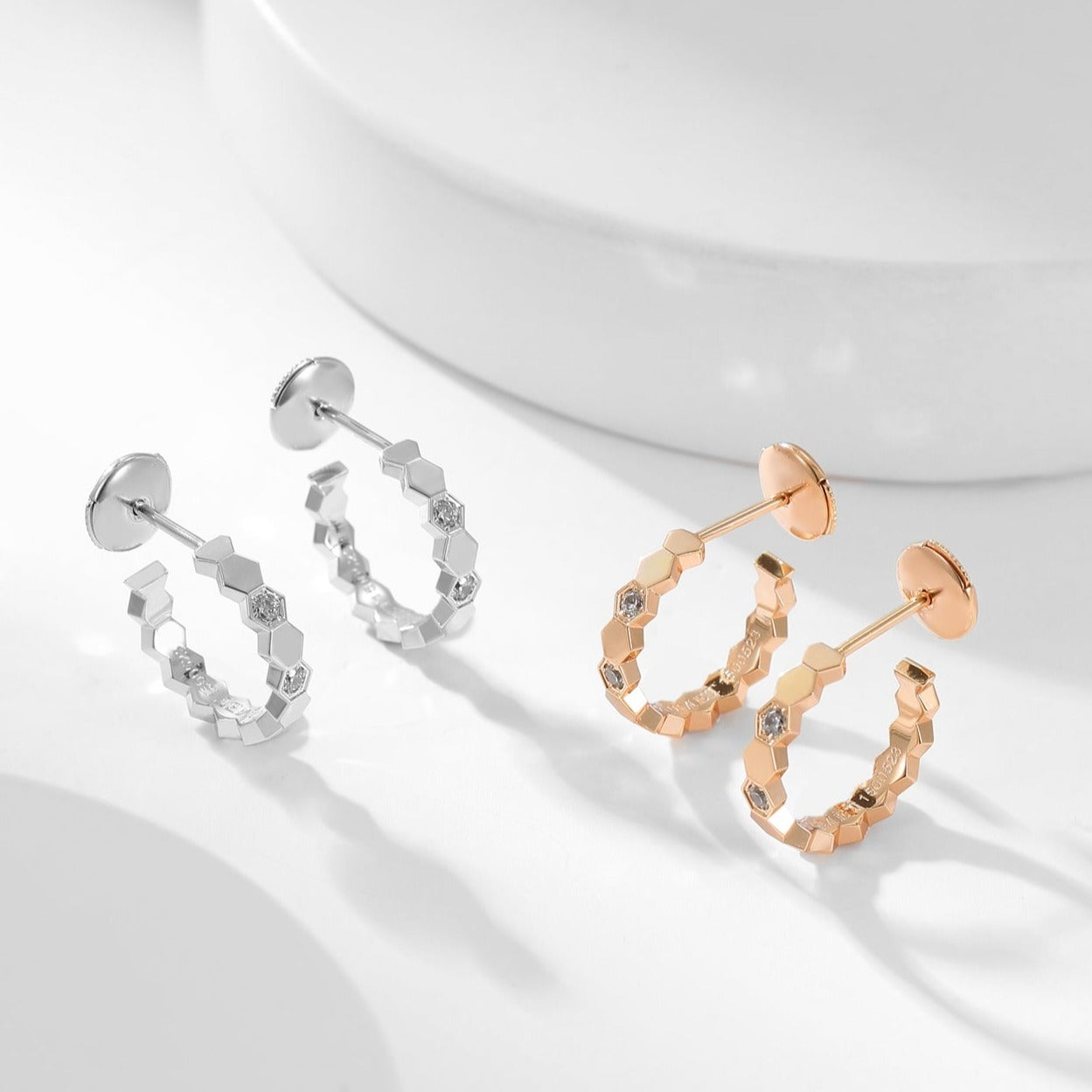 [：Polaidi Jewelry]BEE LOVE DIAMOND HOOP EARRINGS