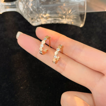 [：Polaidi Jewelry]BEE LOVE DIAMOND HOOP EARRINGS