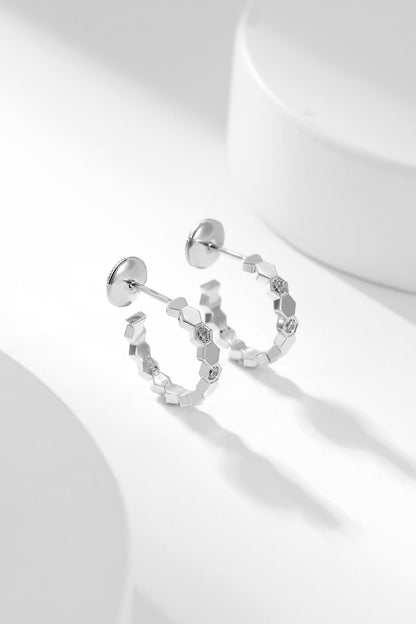 [：Polaidi Jewelry]BEE LOVE DIAMOND HOOP EARRINGS