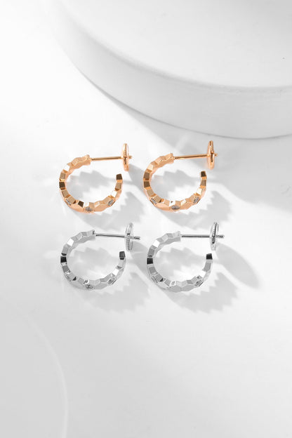 [：Polaidi Jewelry]BEE LOVE DIAMOND HOOP EARRINGS