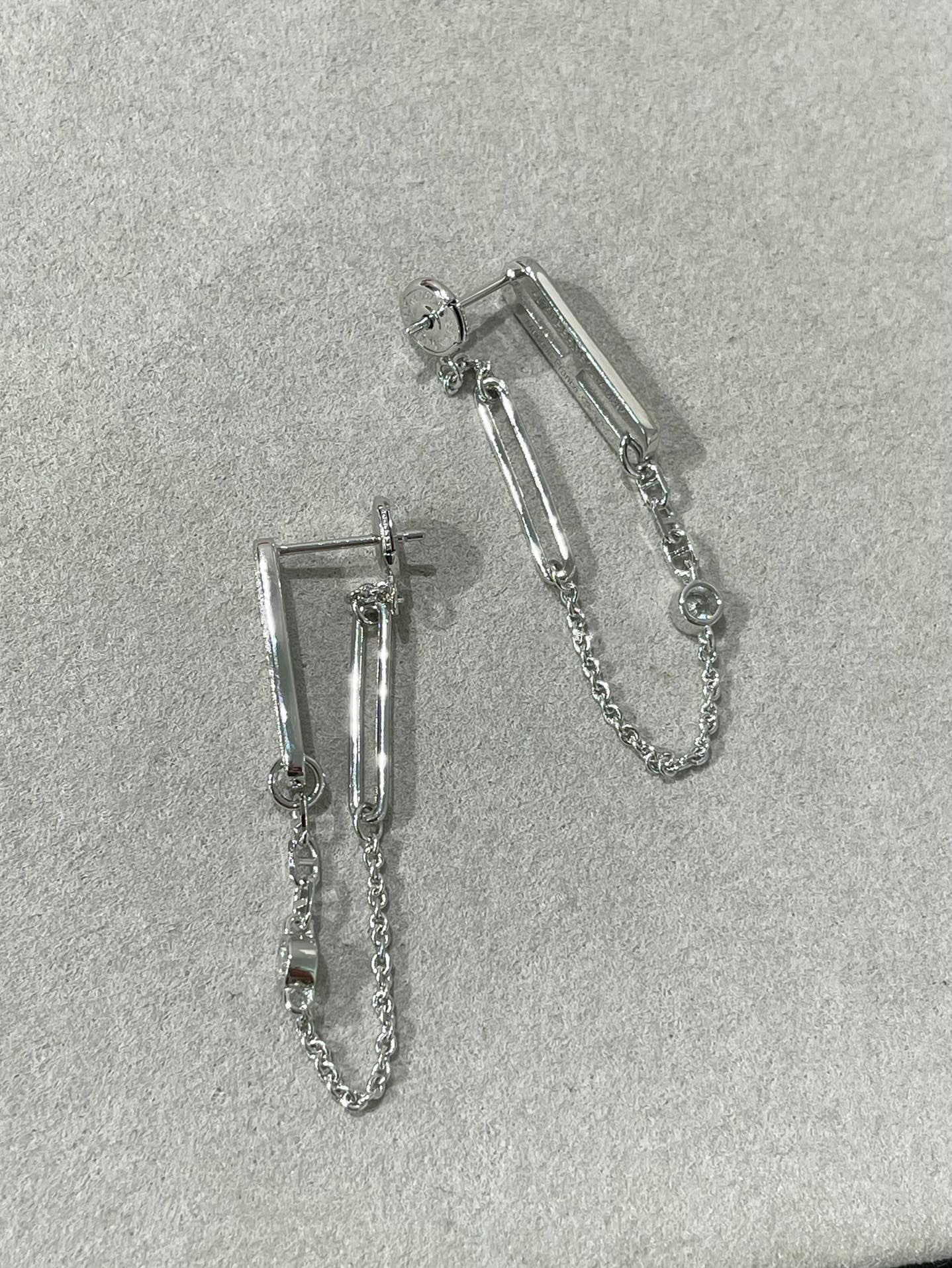 [Polaidi Jewelry]CHAINE CHAOS DIAMOND DROP EARRINGS