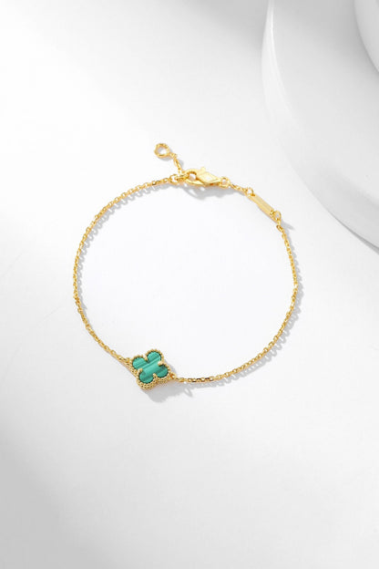 [：Polaidi Jewelry]CLOVER BRACELET MALACHITE 1 MOTIF