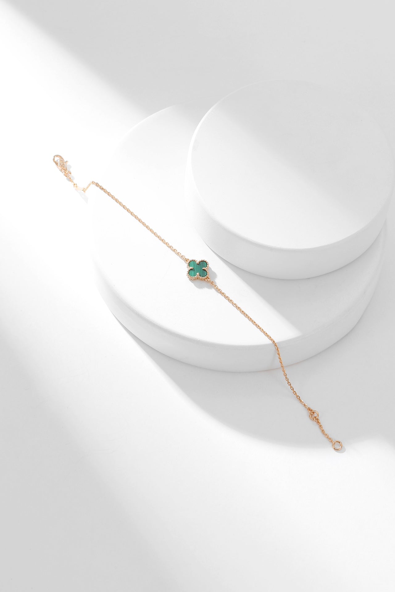 [：Polaidi Jewelry]CLOVER BRACELET MALACHITE 1 MOTIF