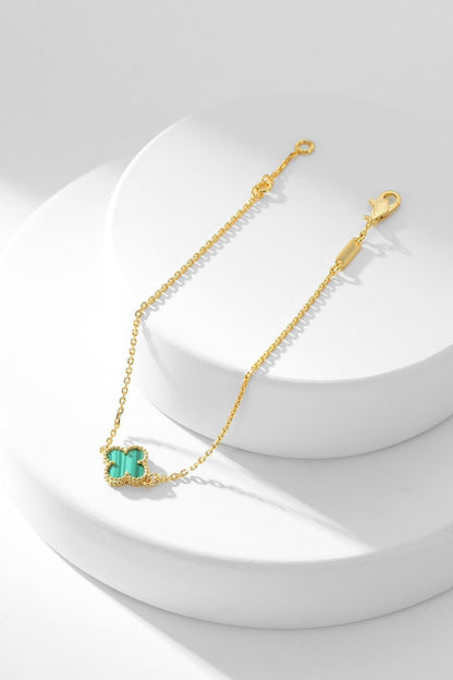 [：Polaidi Jewelry]CLOVER BRACELET MALACHITE 1 MOTIF