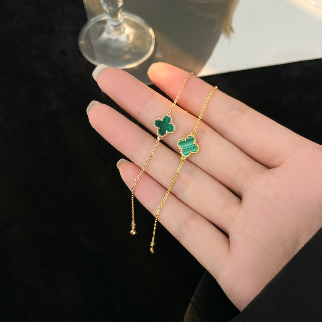 [：Polaidi Jewelry]CLOVER BRACELET MALACHITE 1 MOTIF