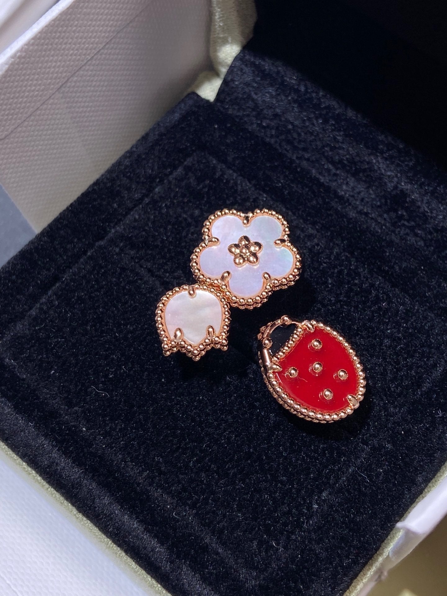 [：Polaidi Jewelry]LUCKY 3 MOTIF ROSE GOLD RING
