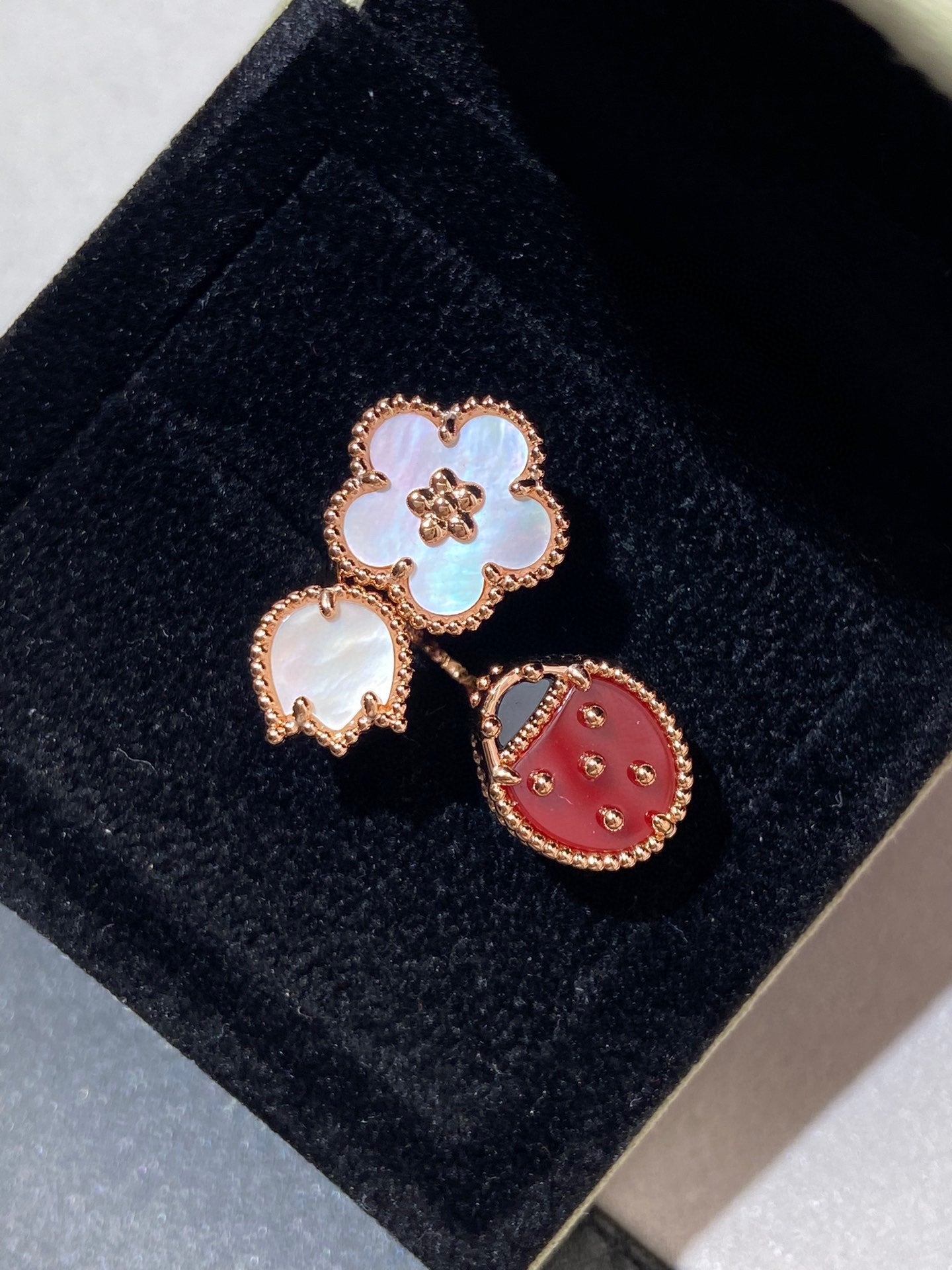 [：Polaidi Jewelry]LUCKY 3 MOTIF ROSE GOLD RING