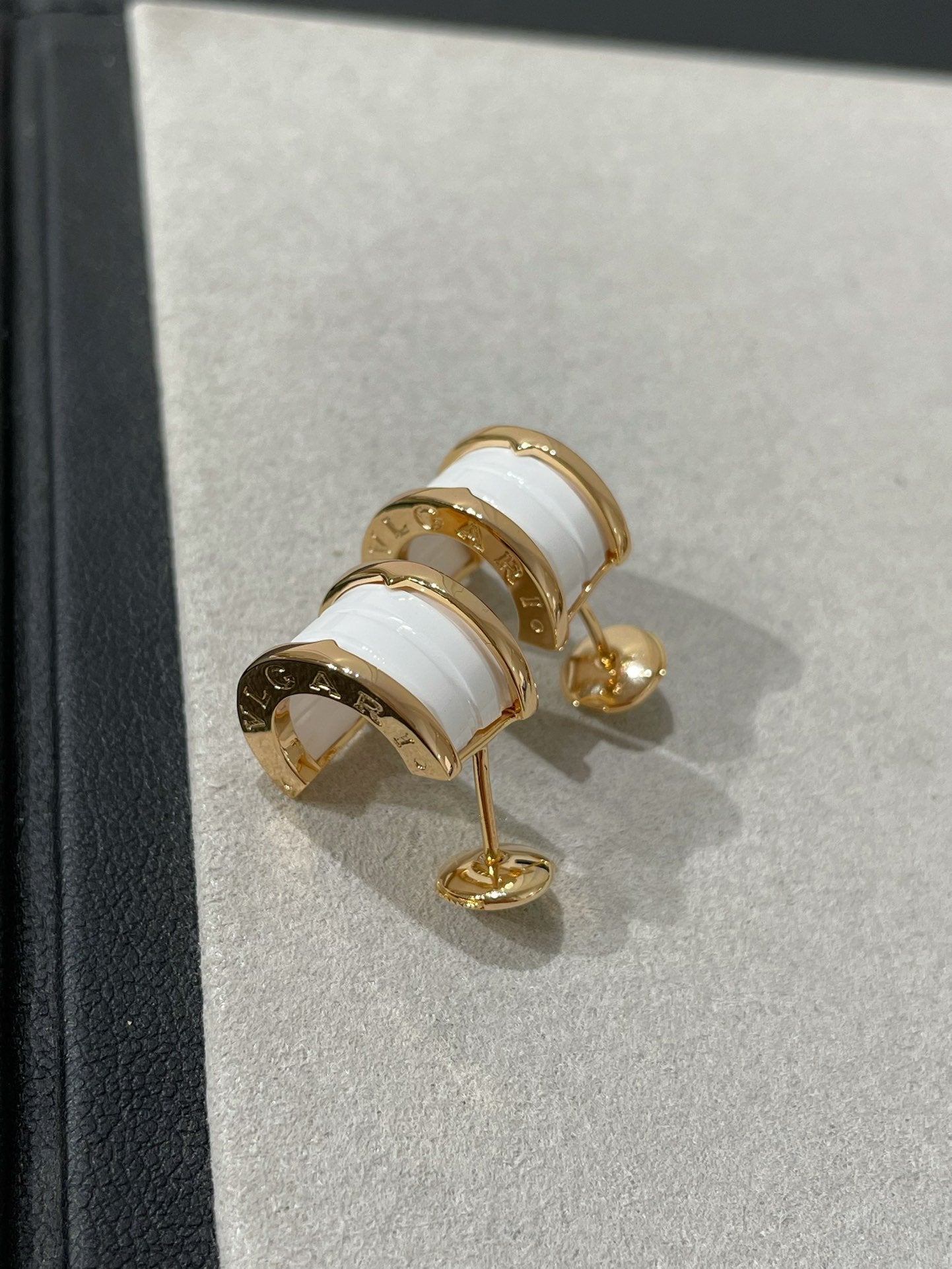 [：Polaidi]ZERO 1 PINK GOLD CERAMIC EARRINGS