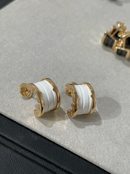 [：Polaidi]ZERO 1 PINK GOLD CERAMIC EARRINGS